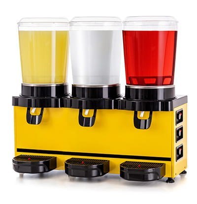 Schładzacz dyspenser napojów 3x10 l Panoramic żółty Resto Quality MMM30.AY